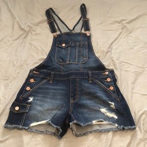 Women’s cutoff overalls